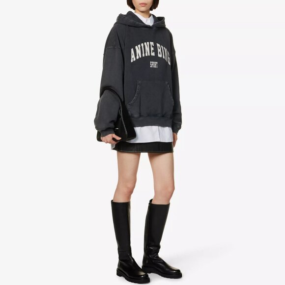 Anine Bing Harvey Sweatshirt - Washed Black - Picture 2 of 12